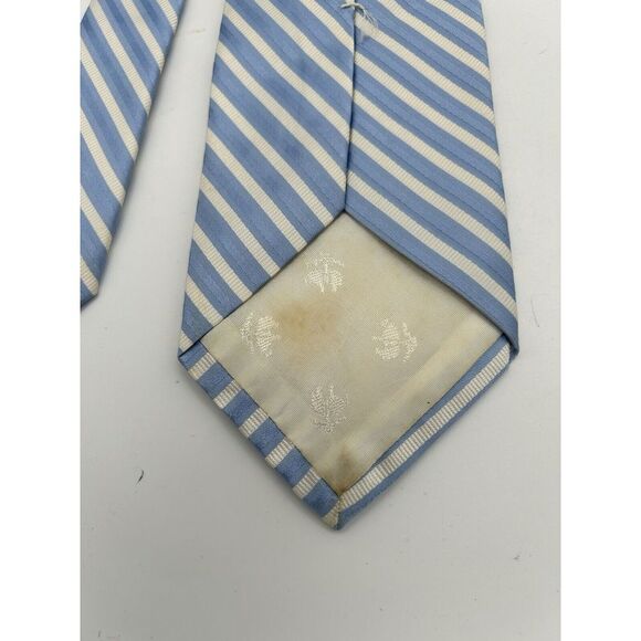 Brooks Brothers Makers Men's Tie Blue Silver Stripes - Picture 5 of 6